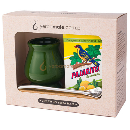 Yerba mate Pajarito do wyboru, matero zielone, bombilla